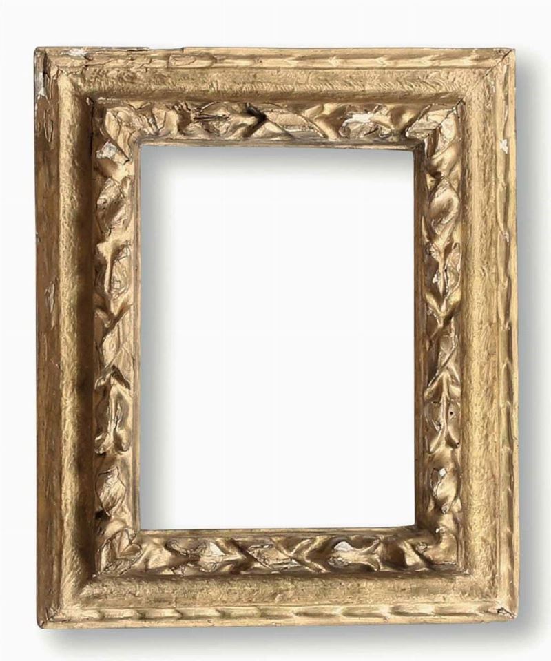 Cornice dorata e intagliata a motivo floreale. Emilia, seconda metà XVIII secolo  - Auction Frames - Cambi Casa d'Aste