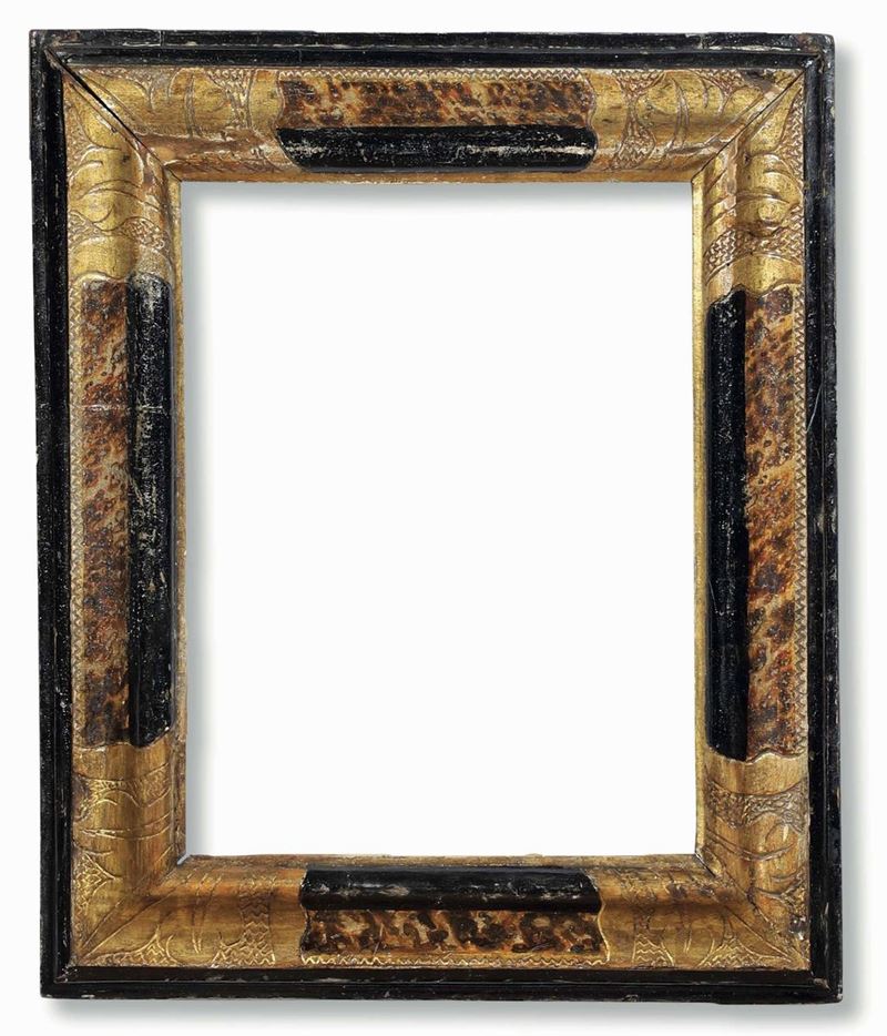 Cornice in legno laccato e dorato. Marche prima metà XVIII secolo  - Auction Frames - Cambi Casa d'Aste