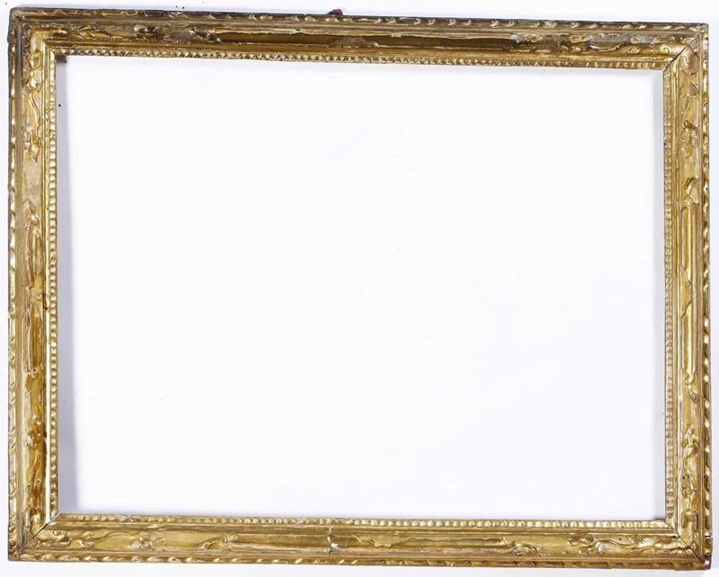 Cornice tipo "francesina" intagliata e dorata. Veneto XVIII secolo  - Auction Frames - Cambi Casa d'Aste