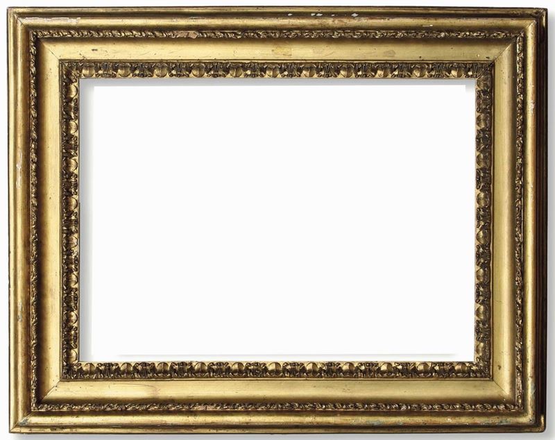 Cornice a più ordini di intaglio dorata. Roma XVIII secolo  - Auction Frames - Cambi Casa d'Aste