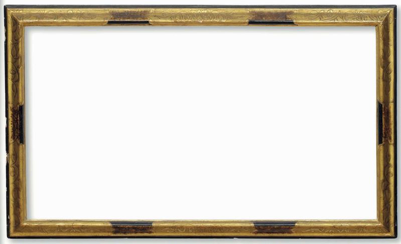 Cornice in legno intagliato, dorato e inciso. Marche metà XVIII secolo  - Auction Frames - Cambi Casa d'Aste