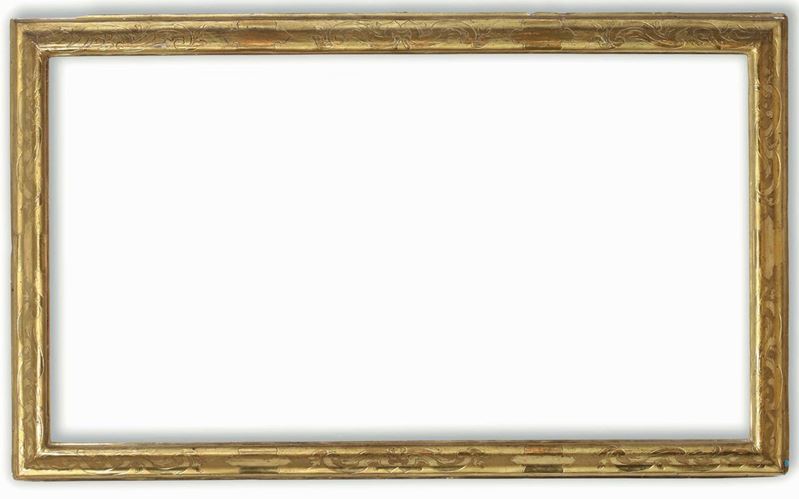 Cornice dorata e laccata con riserva a finta tartaruga. Marche metà XVIII secolo  - Auction Frames - Cambi Casa d'Aste