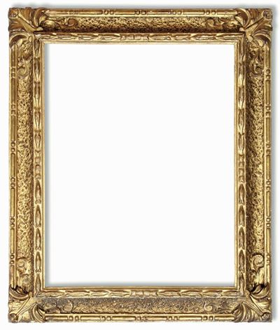 Cornice Dorata con Decoro a Chicco di Riso. Emilia Fine XVIII Secolo