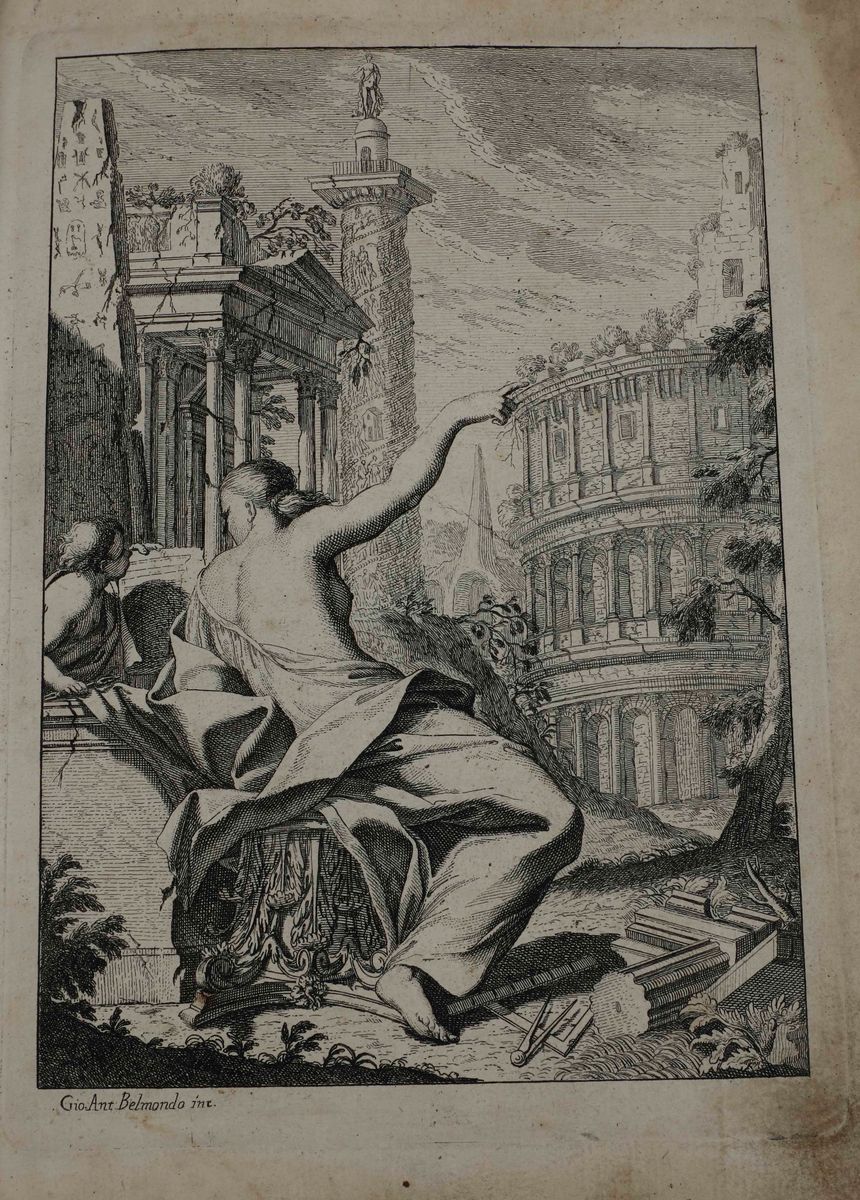 Architettura Raccolta di Tavole Provenienti da Opera Settecentesca.