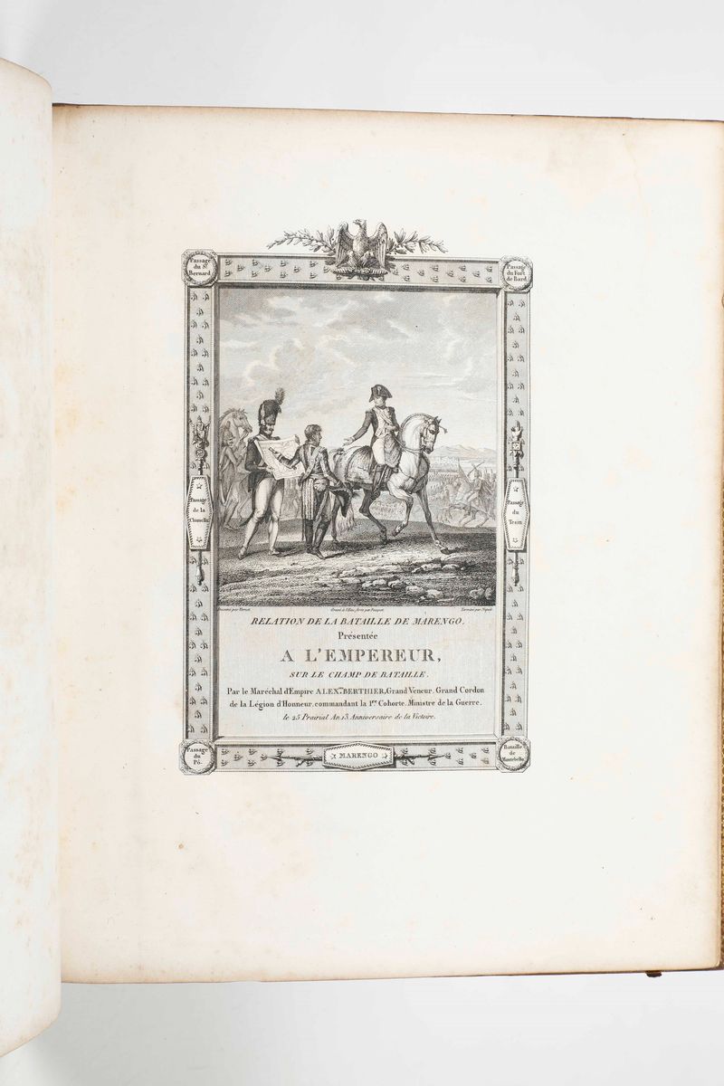 Berthier Alexandre Relation De la Bataille De Marengo Prèsentée a L'emperor Sur le Champ De Batai...