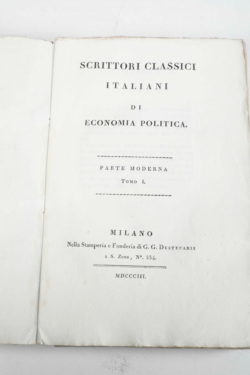 Custodi Pietro (a Cura Di) Scrittori Classici Italiani di Economia Politica. Parte Antica (tomi I...
