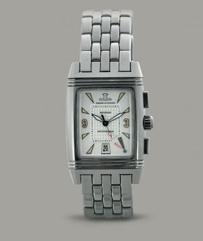 Jeager Lecoultre - Reverso Grand Sport Chrono in Acciaio Impermeabile Reversibile con Doppio Quad...