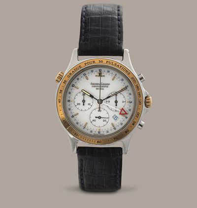 Jaeger-lecoultre - Reveil Heraion Acciaio e Oro Quadrante Bianco Tre Contatori con Datario, Movim...