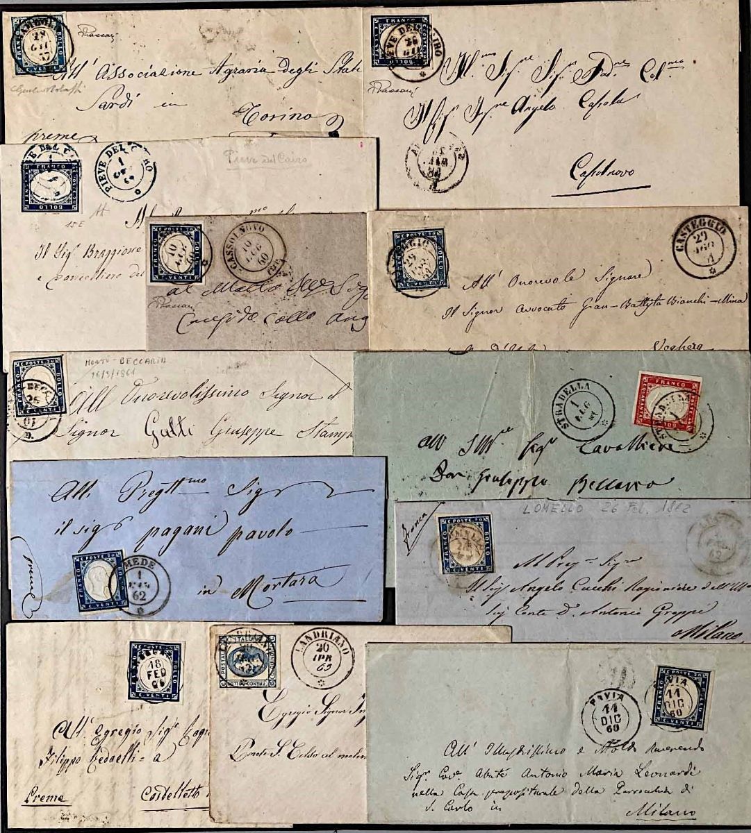 1700/1940, Pavia, Grande Collezione di Storia Postale di Pavia e Province di Mortara e Voghera, i...