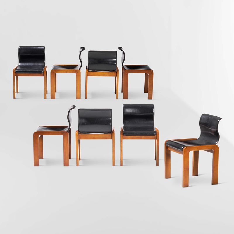 Afra e Tobia Scarpa : Otto sedie  - Asta Design Lab - Cambi Casa d'Aste