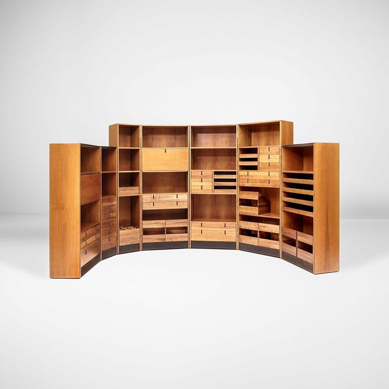 Afra e Tobia Scarpa : Grande libreria componibile  - Auction Fine Design - Cambi Casa d'Aste