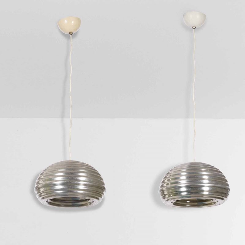 Achille e Piergiacomo Castiglioni : Due lampade a sospensione mod. Splugen Brau  - Auction Design Lab - Cambi Casa d'Aste