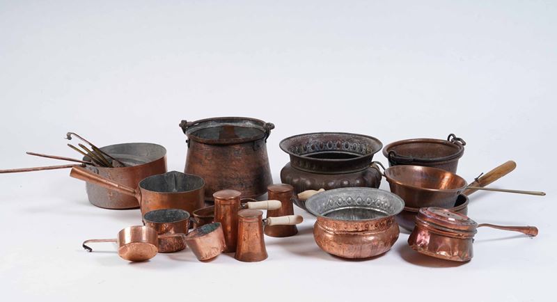 Lotto di oggetti in rame  - Asta Antiquariato - Cambi Casa d'Aste