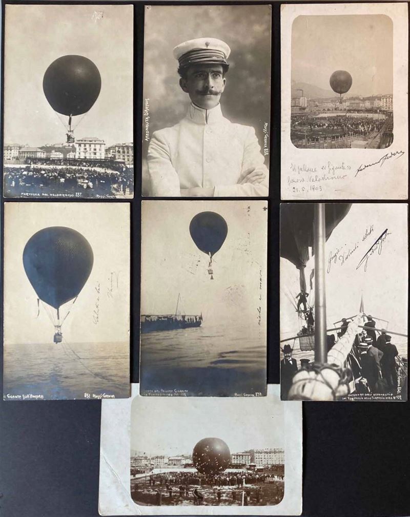 1903, Genova, Ascensioni libere del pallone "Gigante"  - Auction Philately and Postal History - Cambi Casa d'Aste