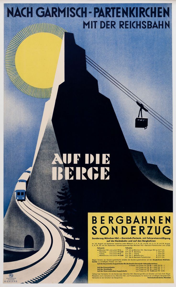 H. Ehlers : Nach Garmisch - Partenkirchen  - Auction POP Culture and Vintage Posters - Cambi Casa d'Aste