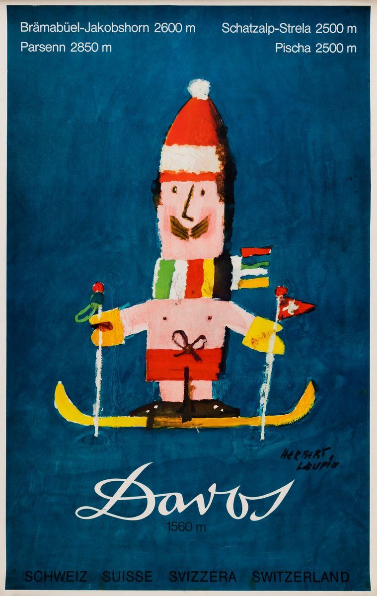Herbert Leupin : Davos  - Auction POP Culture and Vintage Posters - Cambi Casa d'Aste