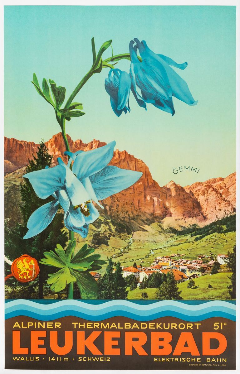 Gemmi : Leukerbad  - Asta POP Culture e Manifesti d'Epoca - Cambi Casa d'Aste