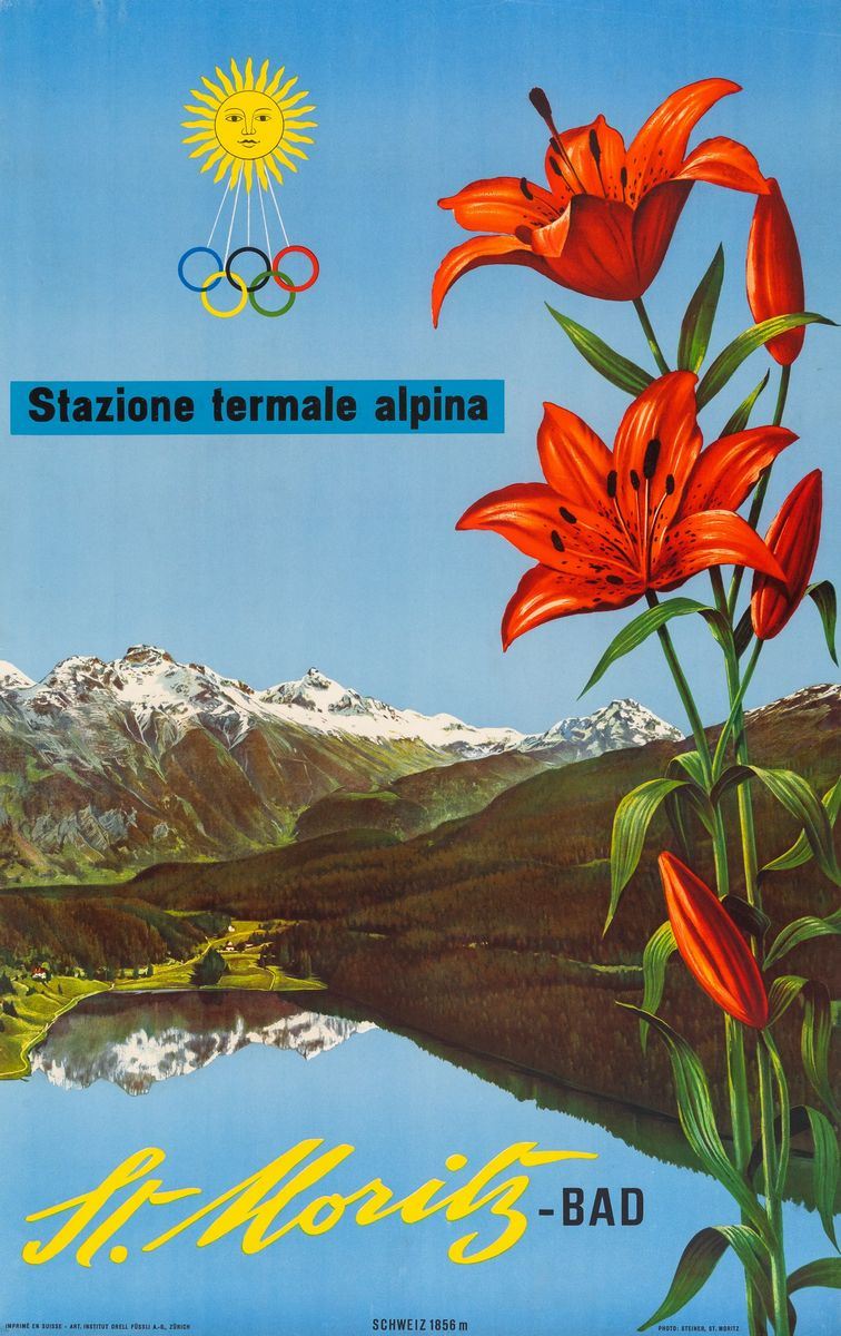 Albert Steiner : St-Moritz Bad  - Auction POP Culture and Vintage Posters - Cambi Casa d'Aste