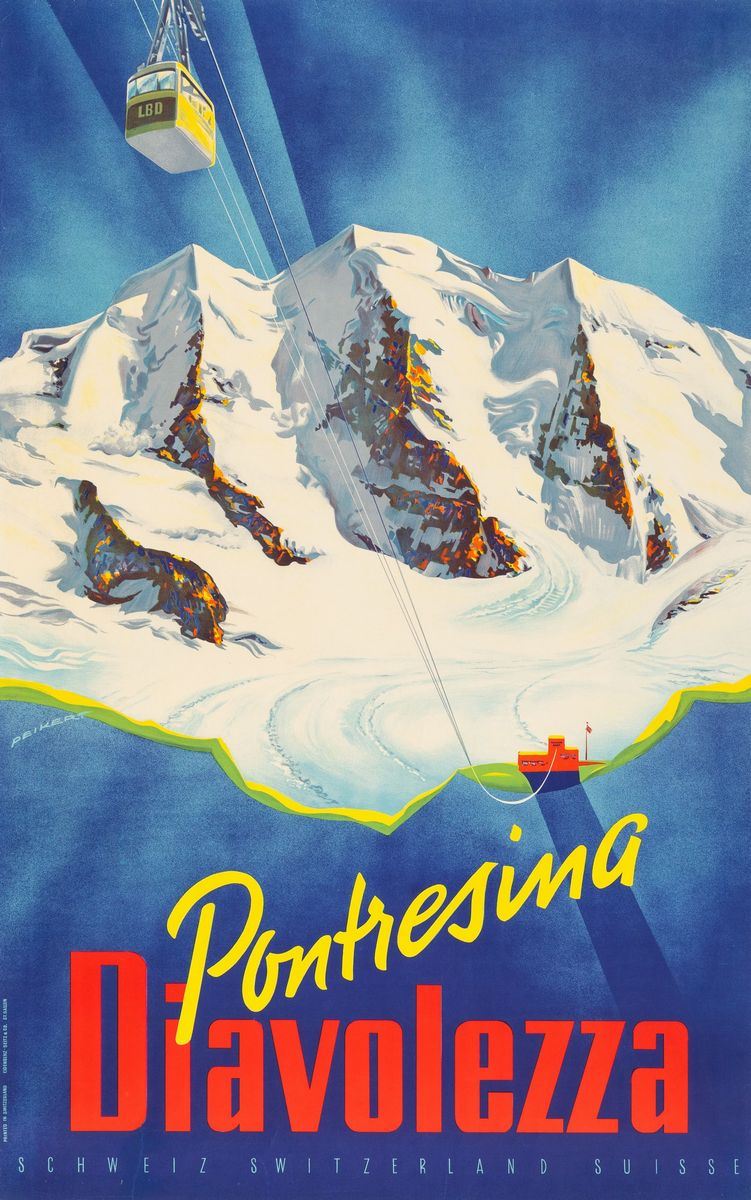 Martin Peikert : Pontresina Diavolezza  - Auction POP Culture and Vintage Posters - Cambi Casa d'Aste