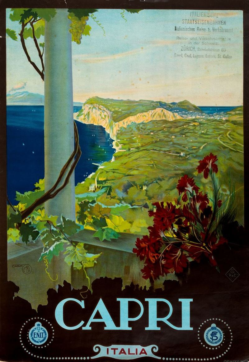 Mario Borgoni : Capri - ENIT  - Auction POP Culture and Vintage Posters - Cambi Casa d'Aste