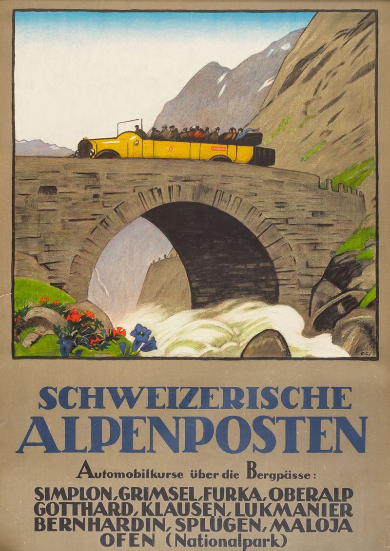 Emil Cardinaux : Schweizerische Alpenposten  - Auction POP Culture and Vintage Posters - Cambi Casa d'Aste