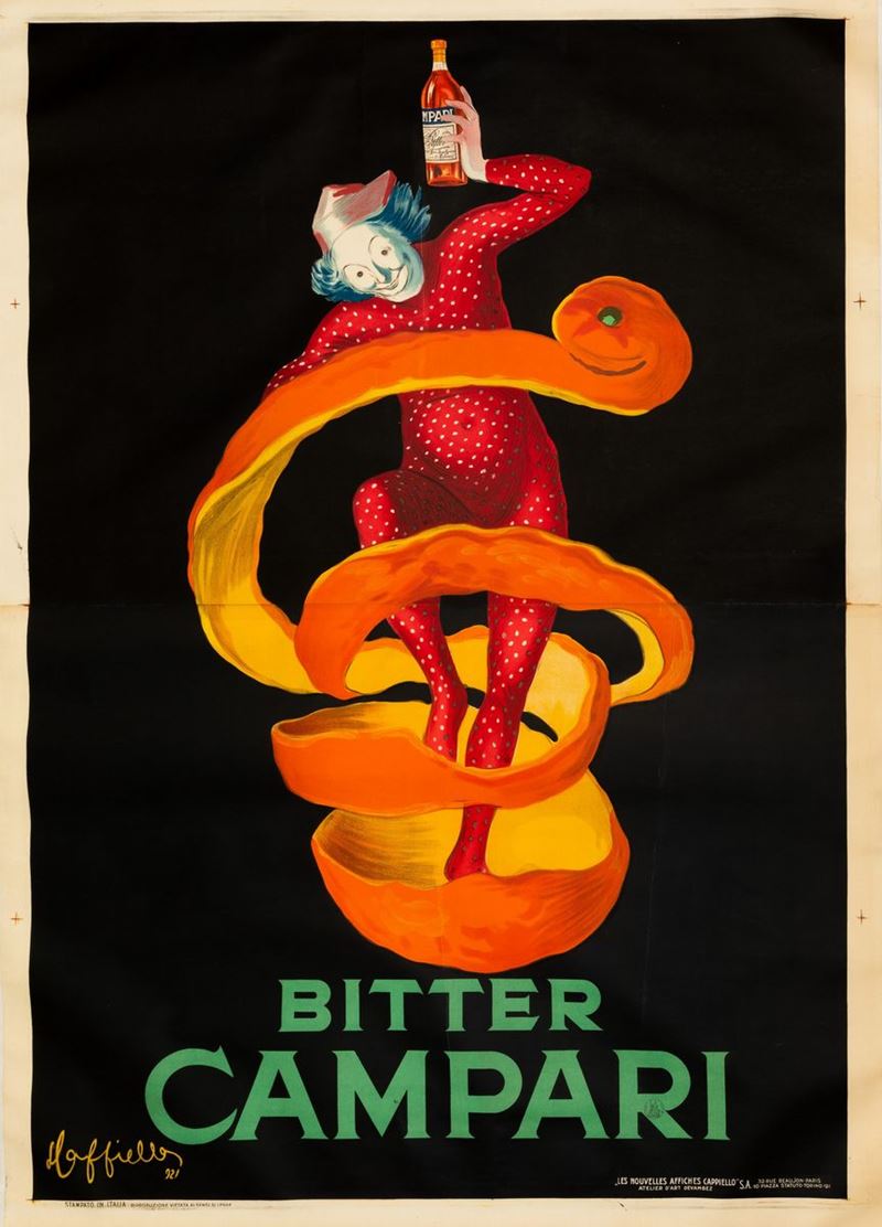 Leonetto Cappiello : Bitter Campari ( 200 x 140 )  - Auction POP Culture and Vintage Posters - Cambi Casa d'Aste