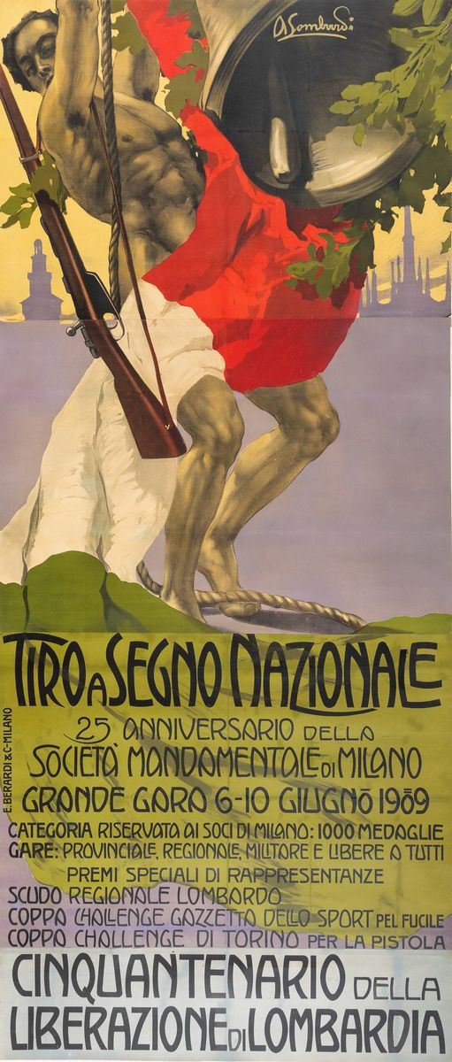 Ambrogio Lombardi : Tirasegno Nazionale  - Auction POP Culture and Vintage Posters - Cambi Casa d'Aste