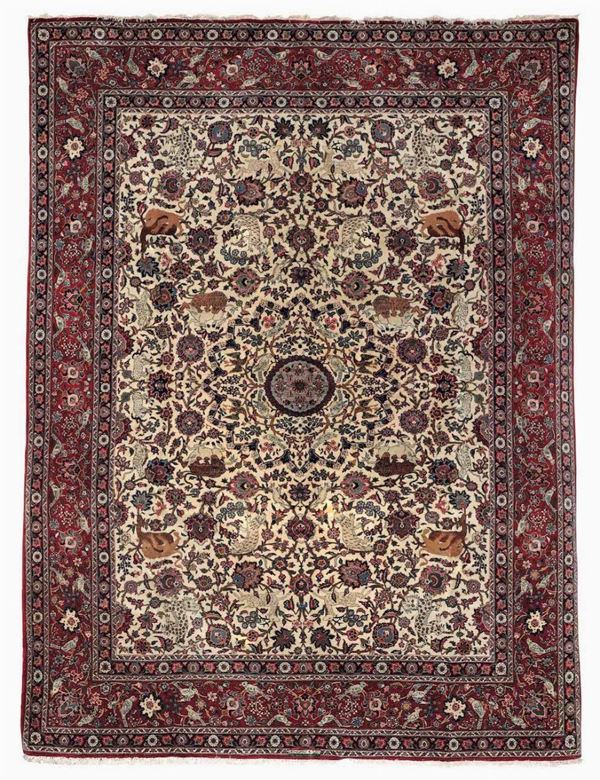 Particolare tappeto Kashan, Persia inizio XX secolo