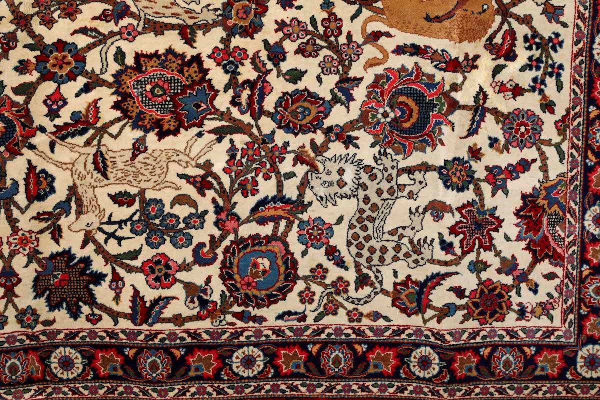 Particolare Tappeto Kashan, Persia Inizio XX Secolo