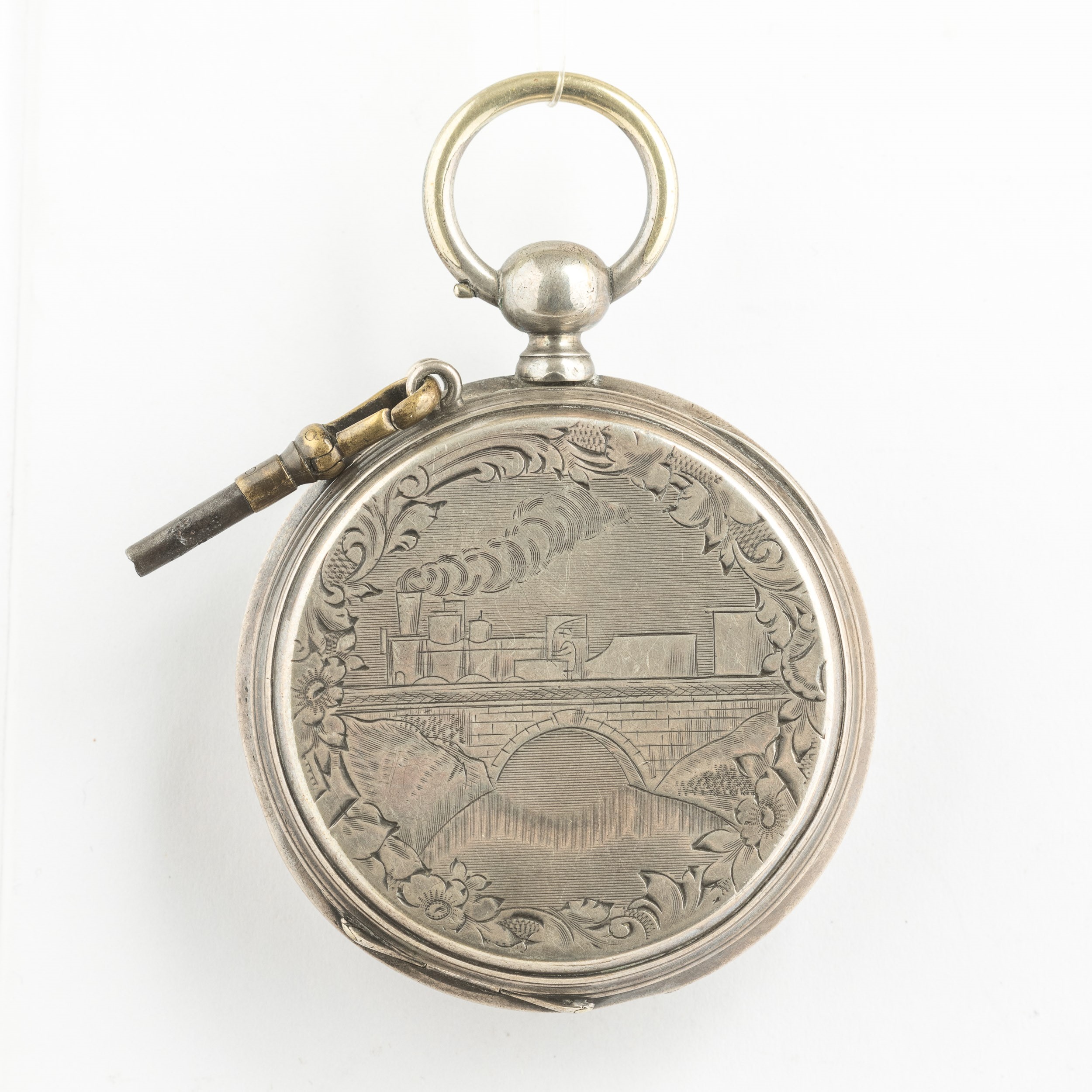 Orologio da Tasca Fleury Geneve, 1870 Circa. Cassa in Argento, Quadrante in Smalto Bianco, Movime...