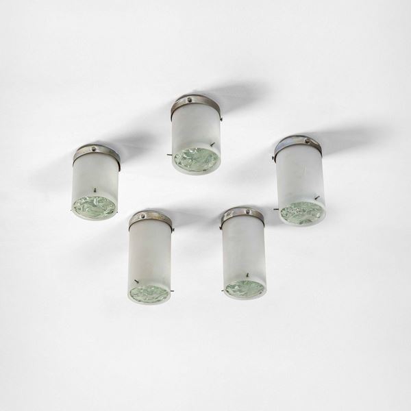 Max Ingrand - Set di cinque lampade a plafone o parete mod. 2494