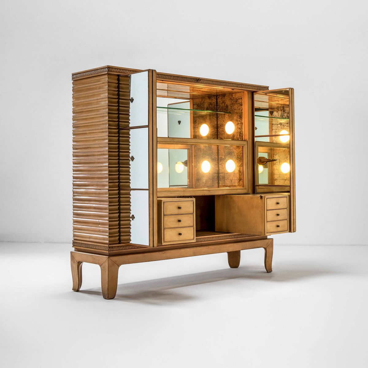 Osvaldo Borsani - Mobile Bar con Specchi Mod. 5028