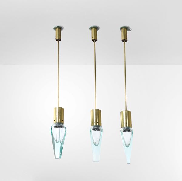 Seguso - Tre lampade pendenti