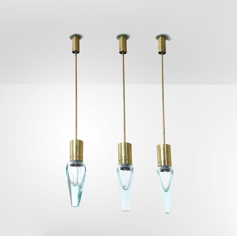 Seguso : Tre lampade pendenti  - Asta Design Lab - Cambi Casa d'Aste