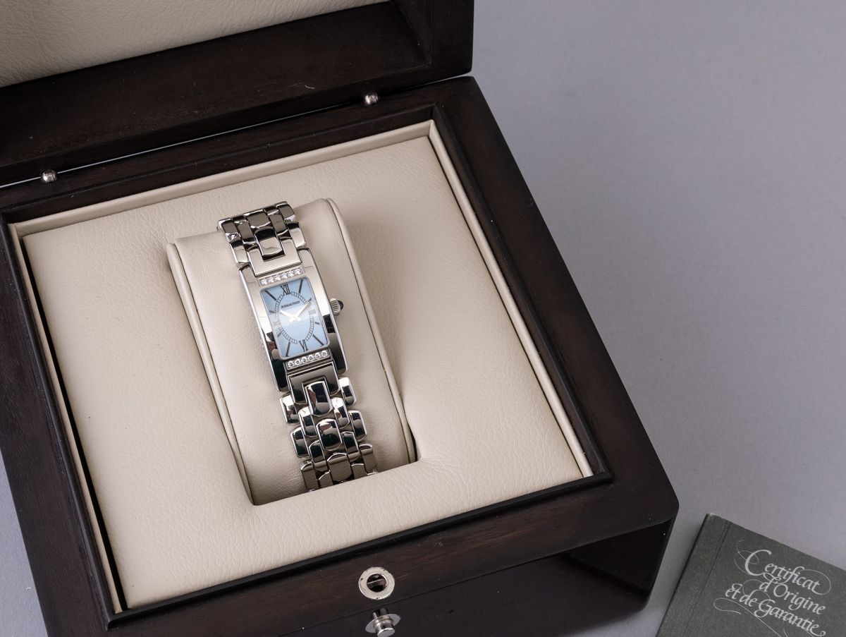 Audemars Piguet - Promesse, in Acciaio con Brillanti, Quadrante Azzurro con Numeri Romani, Movime...