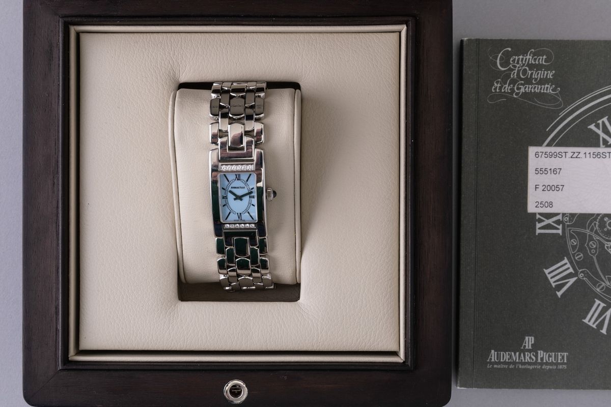 Audemars Piguet - Promesse, in Acciaio con Brillanti, Quadrante Azzurro con Numeri Romani, Movime...