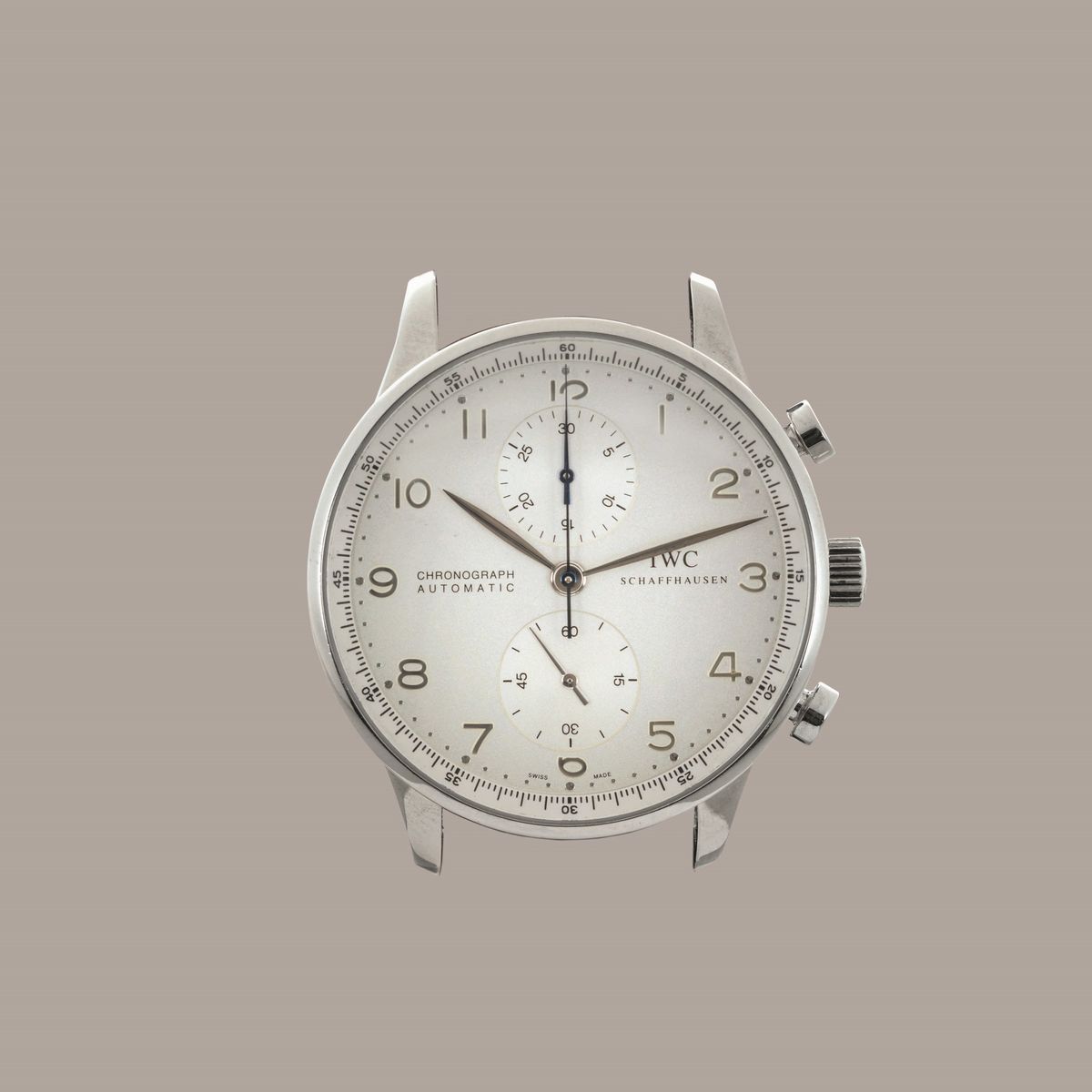 Iwc - Portoghese Ref 3714 in Oro Bianco 18k, Cronografo Due Contatori Verticali, Quadrante Argent...