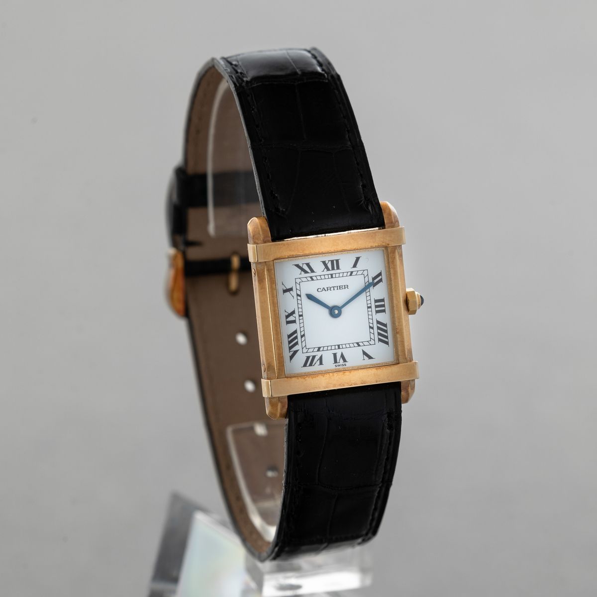 Cartier - Tank Chinoise in Oro Giallo 18k, Quadrante Bianco con Numeri Romani, Movimento al Quarz...