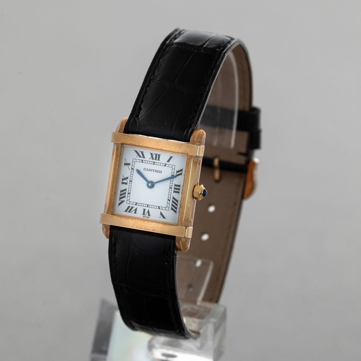Cartier - Tank Chinoise in Oro Giallo 18k, Quadrante Bianco con Numeri Romani, Movimento al Quarz...