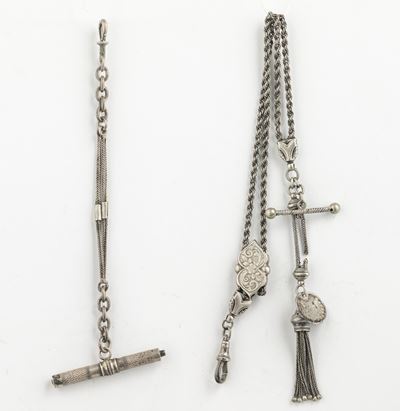 Lotto di Due Catene in Argento Fine ‘800