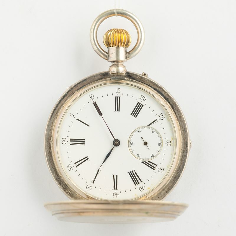 “Junod Freres” , 1880 circa, orologio remontoir con cassa savonnette in argento,  - Auction Pocket Watches - Cambi Casa d'Aste