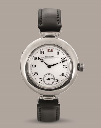 Longines - Oversize con Doppia Cassa a Cerniera in Acciaio e Anse Snodate, Carica Manuale e Quadr...