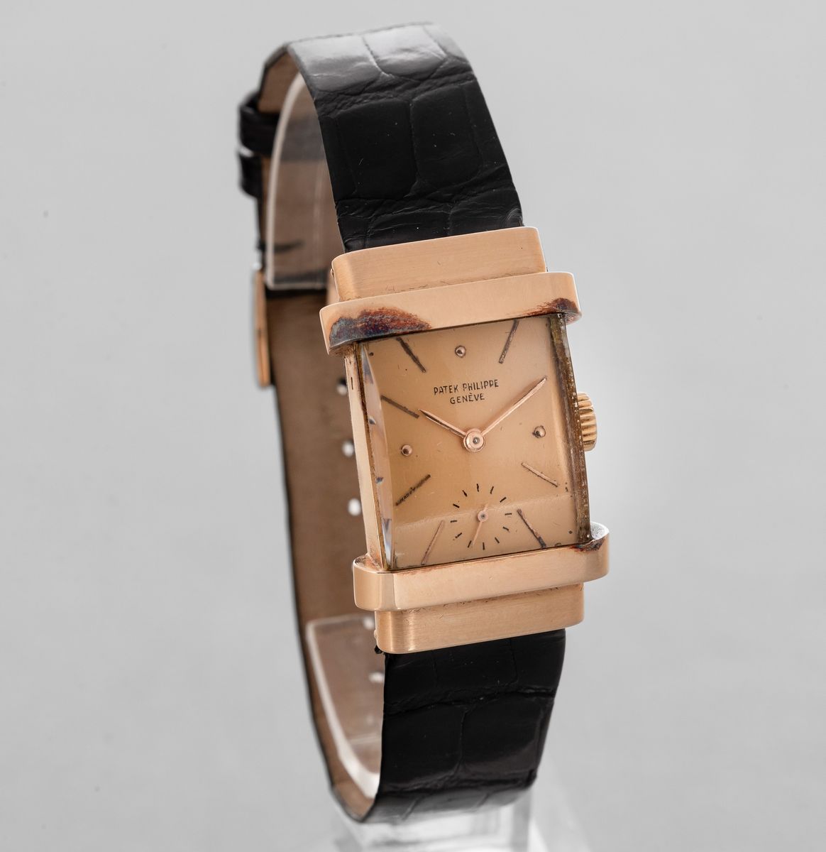 Patek Philippe - "cinesino" Ref 1450 in Oro Rosa 18k, Quadrante Rosa con Piccoli Secondi, Carica ...