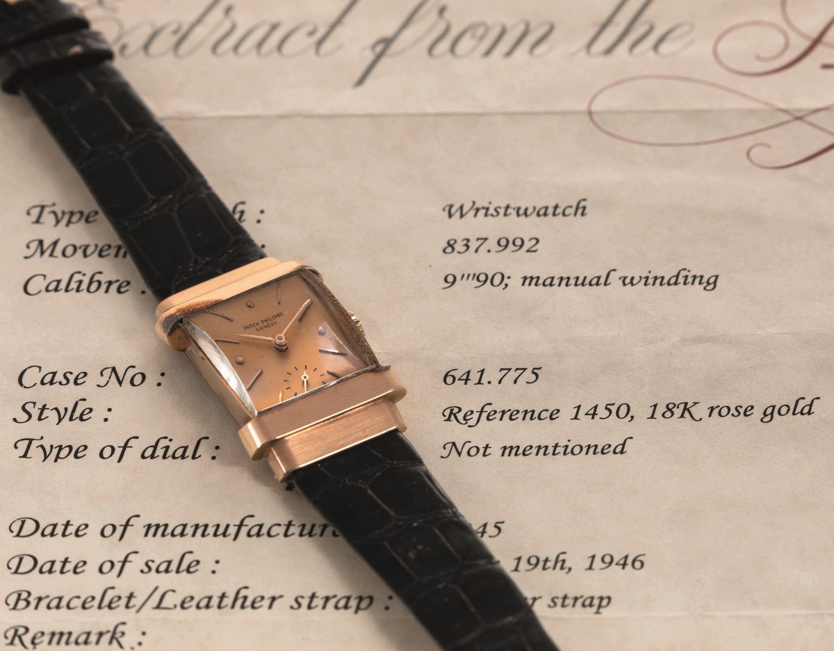 Patek Philippe - "cinesino" Ref 1450 in Oro Rosa 18k, Quadrante Rosa con Piccoli Secondi, Carica ...