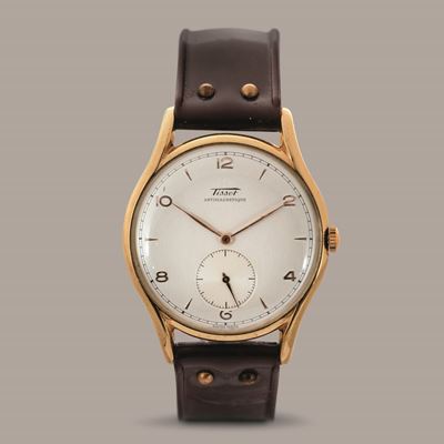 Tissot - Antimagnetico Ref 6719 Solo Tempo con Cassa in Acciaio Laminata, Quadrante Argentè con N...