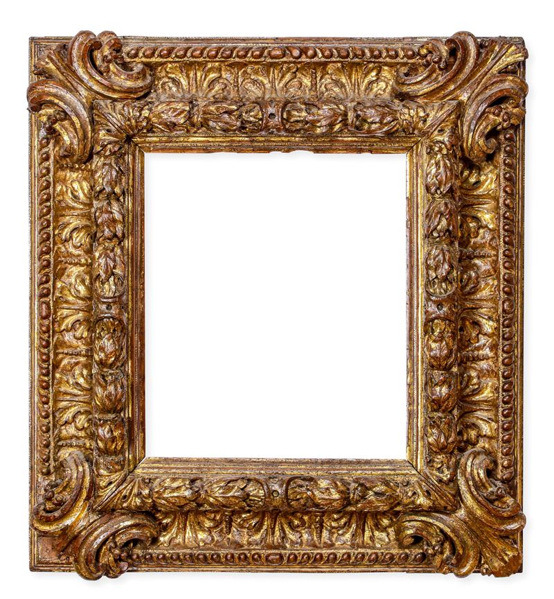 Cornice in legno intagliato e dorato. Bologna XVII secolo  - Auction Frames - Cambi Casa d'Aste