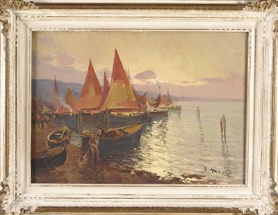 Pittore del XIX-XX Secolo Pescatori