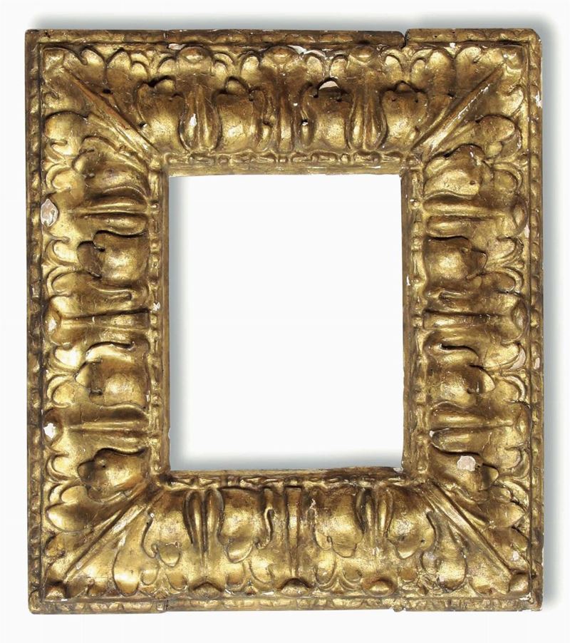 Cornice in legno intagliato e dorato. Bologna XVII secolo  - Auction Frames - Cambi Casa d'Aste