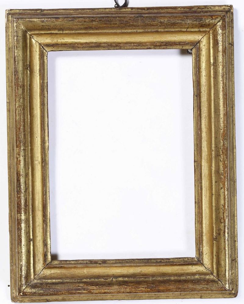 Cornice modanata “Salvator Rosa” intagliata e argentata a mecca. Italia centrale XVIII secolo  - Auction Frames - Cambi Casa d'Aste