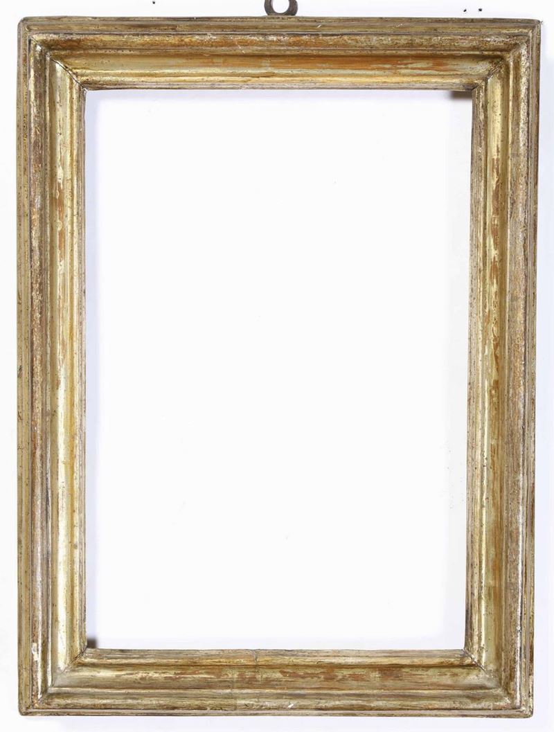 Cornice modanata “Salvator Rosa” intagliata e argentata a mecca. Italia centrale XVIII secolo  - Auction Frames - Cambi Casa d'Aste